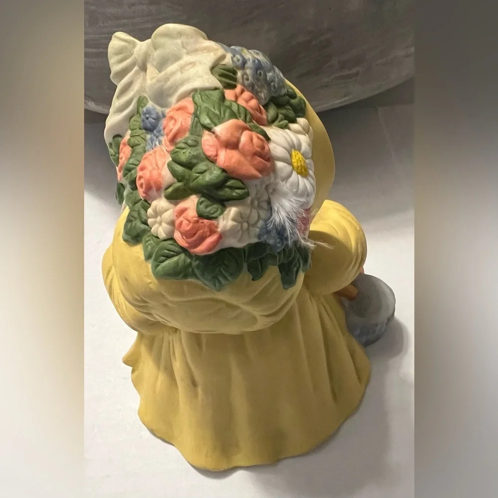 VTG Chapeau Noelle By Lucy Rigg “Alison” Bear Easter Egg Porcelain Figurine #755